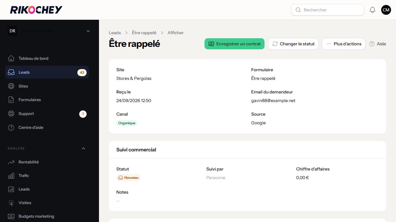 Fiche lead